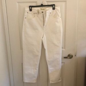 Madewell Classic Straight white jeans NWT